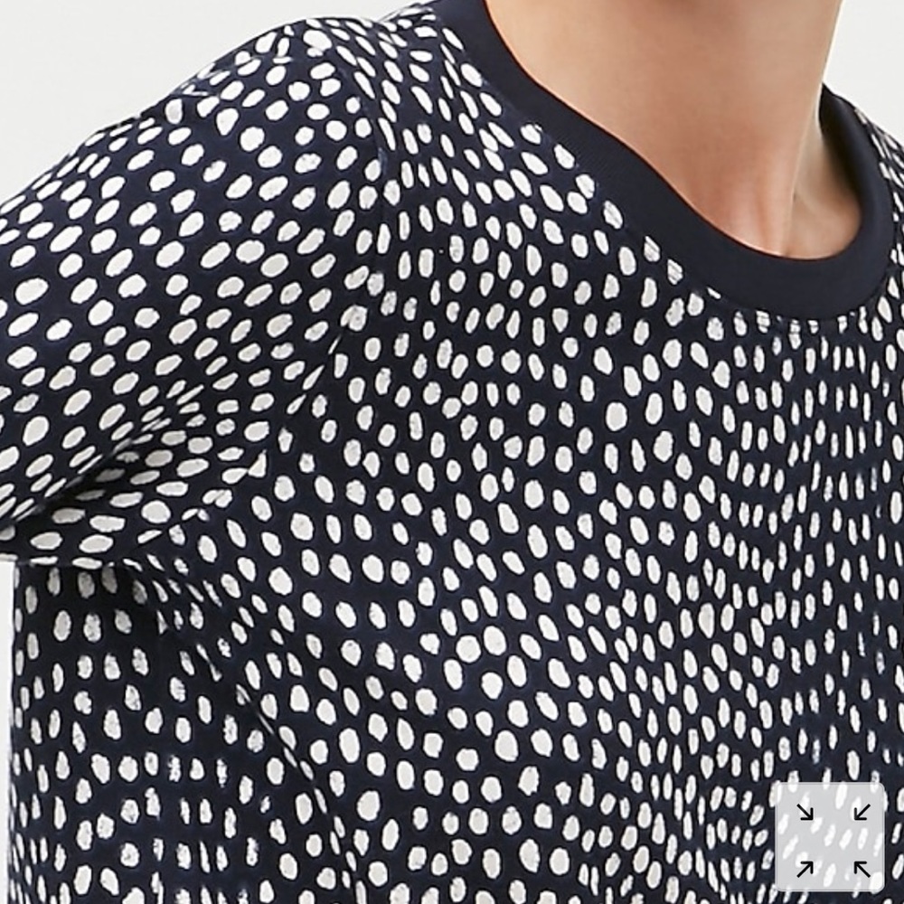 J. Crew Polk Dots Printed Crewneck sweatshirt - Picture 6 of 7